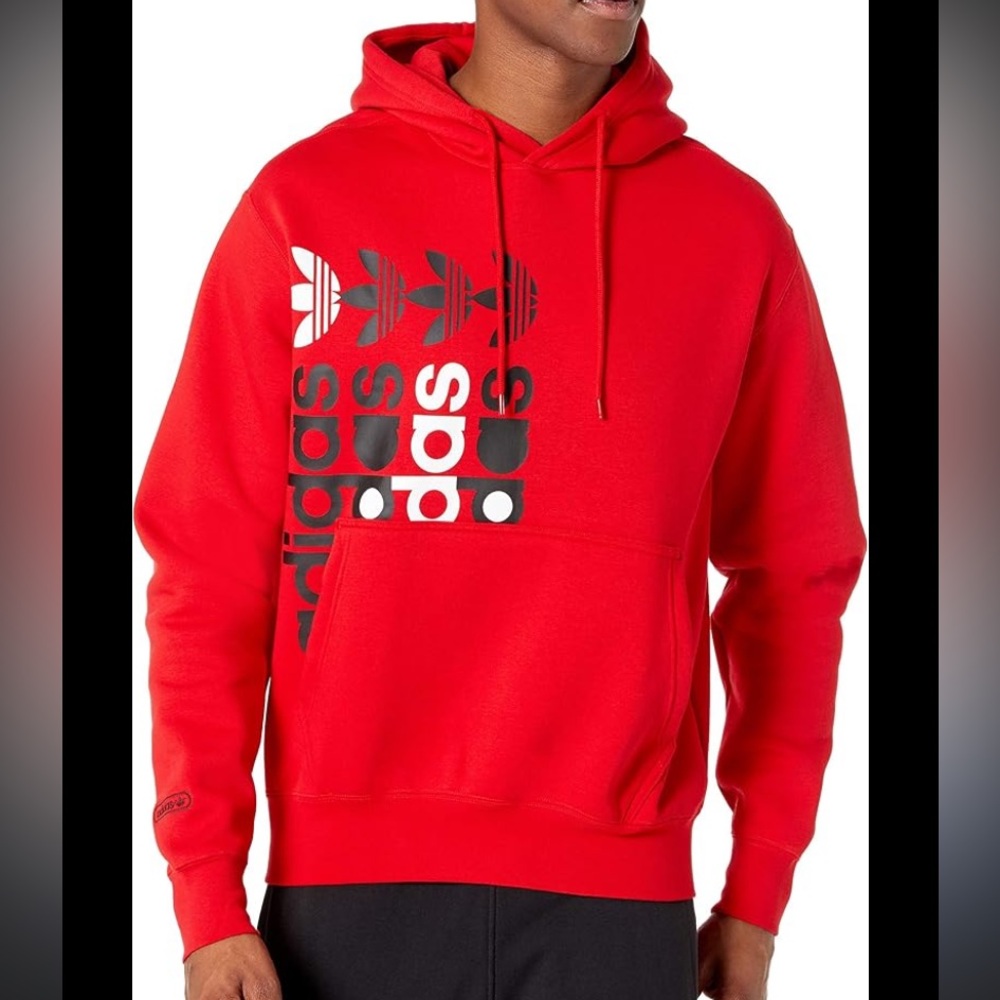 Adidas Red Sweatshirt Classic Athletic Style